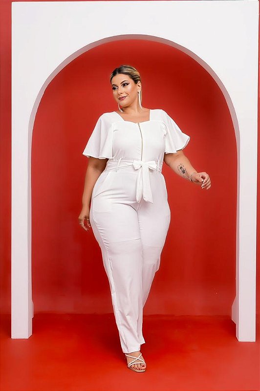 Macacão de Plus Size Nó Tubo Simples elegante 95813 - KIDIVA PLUS