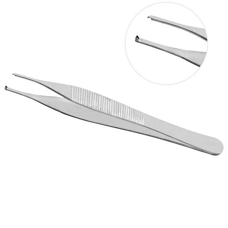 Pinça Adson 12 cm Com Dente Inox - 6B INVENT GERMANY - Cirúrgica Doutor MED