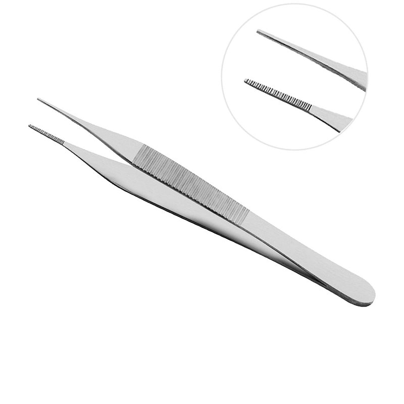 Pinça Adson 12 cm Sem Dente Inox - 6B INVENT GERMANY - Cirúrgica Doutor MED