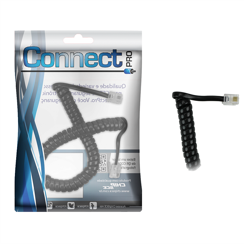 CABO ESPIRAL PARA TELEFONE RJ11 1M PRETO 018-0301 CONNECT PRO - Análise ...
