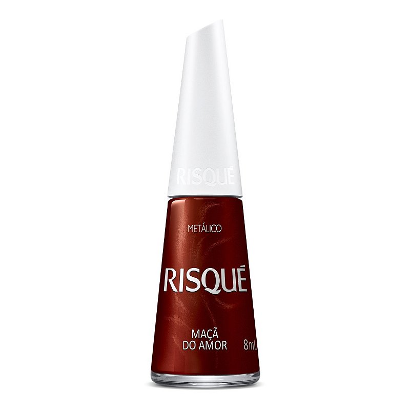 Esmalte Risque Vermelho Metálico Maçã Do Amor 8ml - Shopmodelo