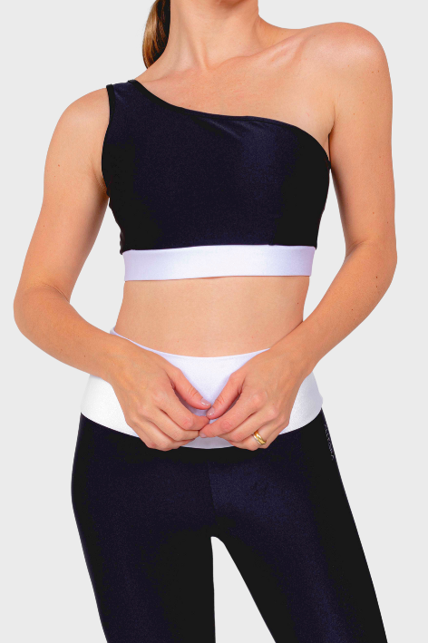 TOP ALECRIM PRETO COM BRANCO