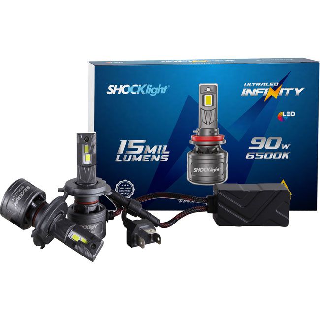 Lâmpada Ultra Led Shocklight H4 90w Infinity 15000lm Canbus - Aleta Online