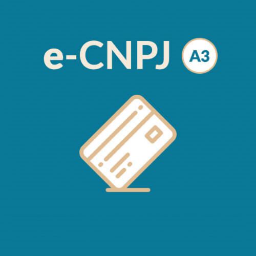 Certificado Digital e-CNPJ A3 (sem mídia) – Emissão ou Renovação