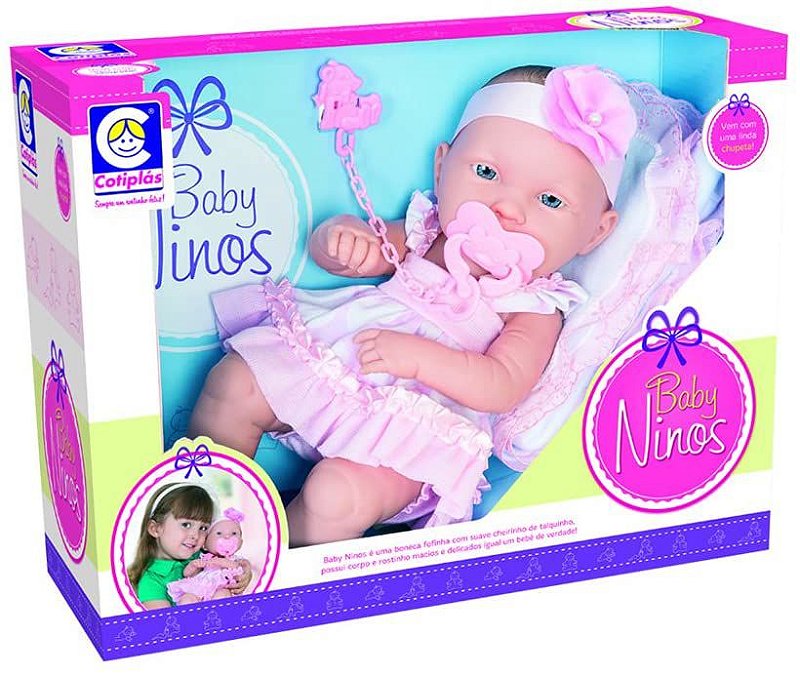 Boneca Coleção Ninos Reborn Pesadinho Menina - Cotiplás