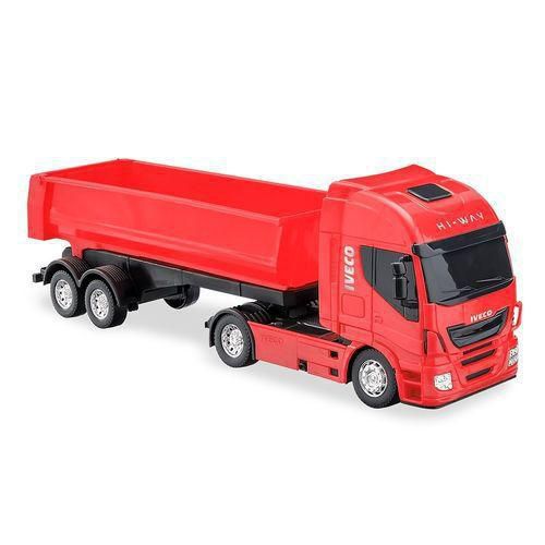 Caminhão Bau Iveco Hi Way Carreta De Brinquedo Promoção