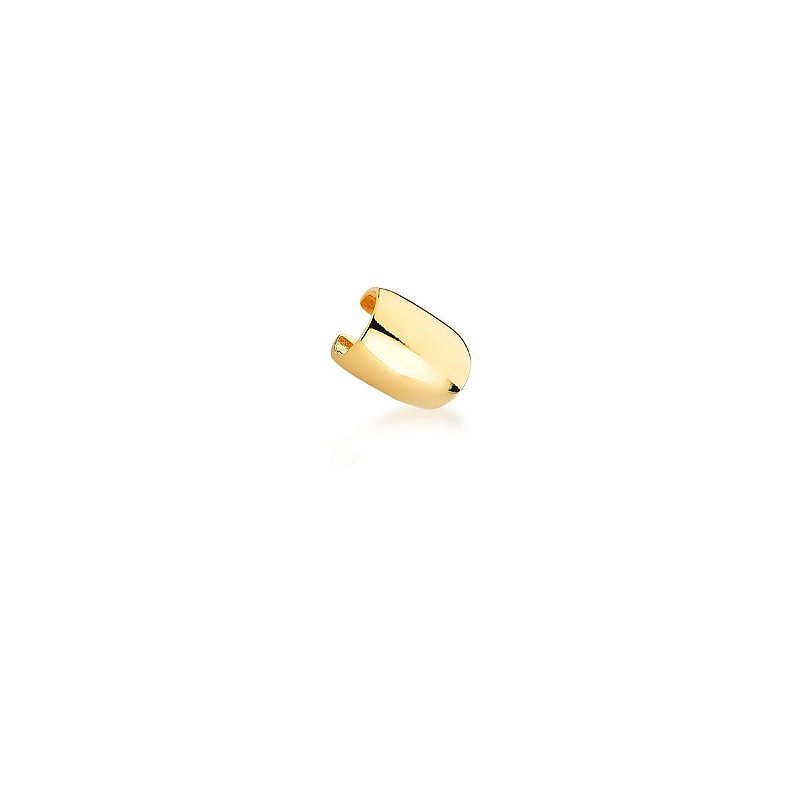 Piercing de pressão unitário Liso banhado em ouro 18k