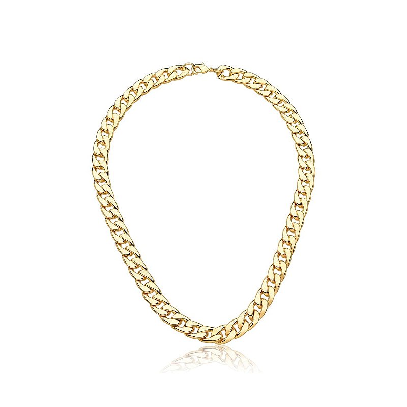 Colar em Malha Grumet Lisa Banhada a Ouro 18k