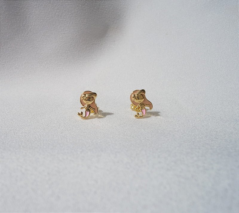 Brinco de Sereia Folheado em Ouro 18k