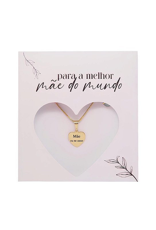 Colar Kit Pingente Mãe de Ouro Folheado a Ouro