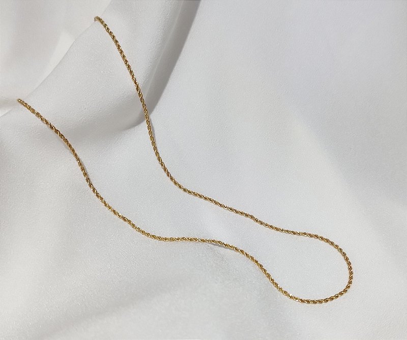 Colar de malha Baiano 1mm Folheado a Ouro