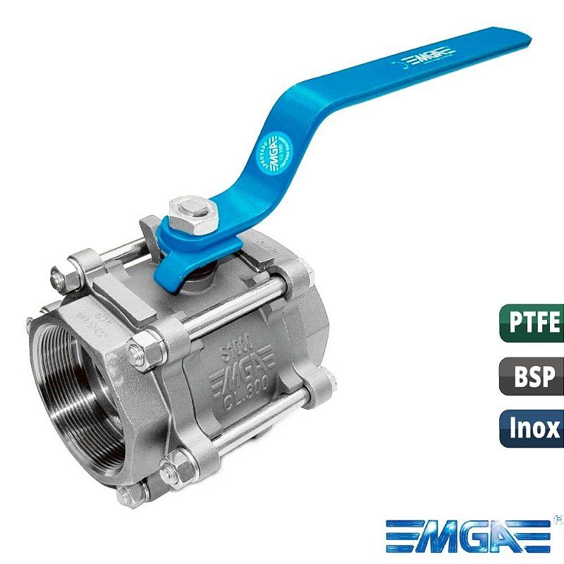 Válvula Esfera Inox VET S1000 CL 300 1' PP CF8 SI BSP - MGA