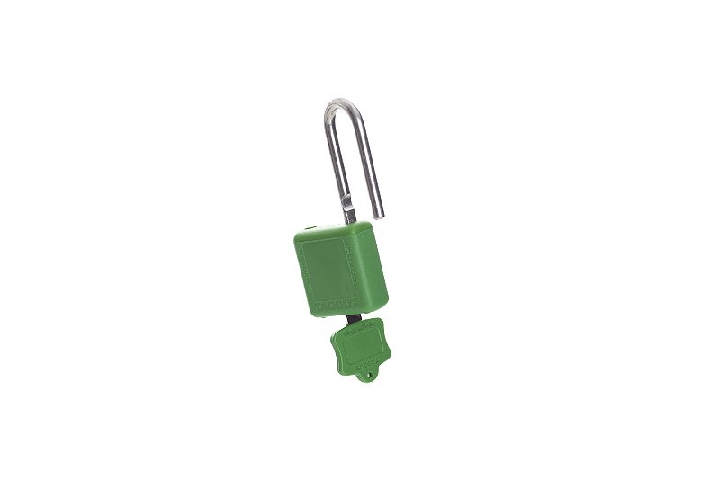 CADEADO DE BLOQUEIO LOTO HASTE CROMADA VERDE / 38mm