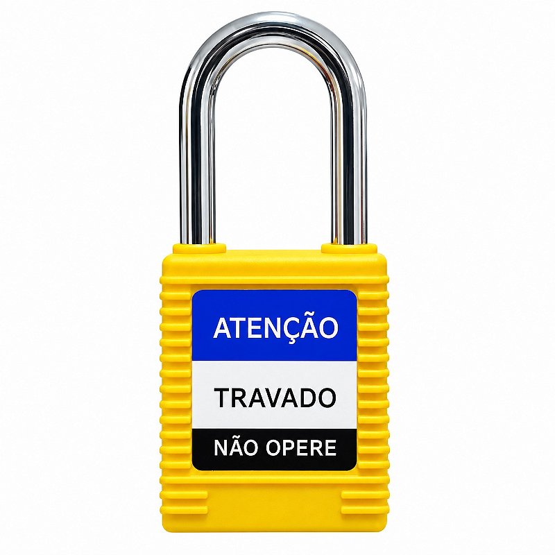 CADEADO BLOQUEIO LOTO PLASTICO HASTE METAL / 01 CH / 38X6,3MM