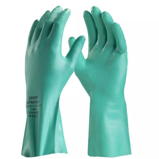 Kit com 10 Luva Nitrasolv Tamanho P – Luva de Proteção em Nitrila com Alta Resistência