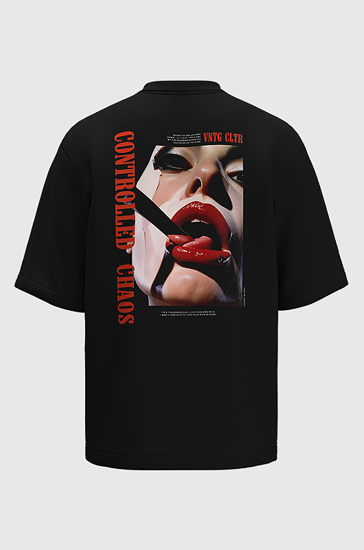 Camiseta Oversized Vintage Culture Controlled Chaos - Só Track Boa