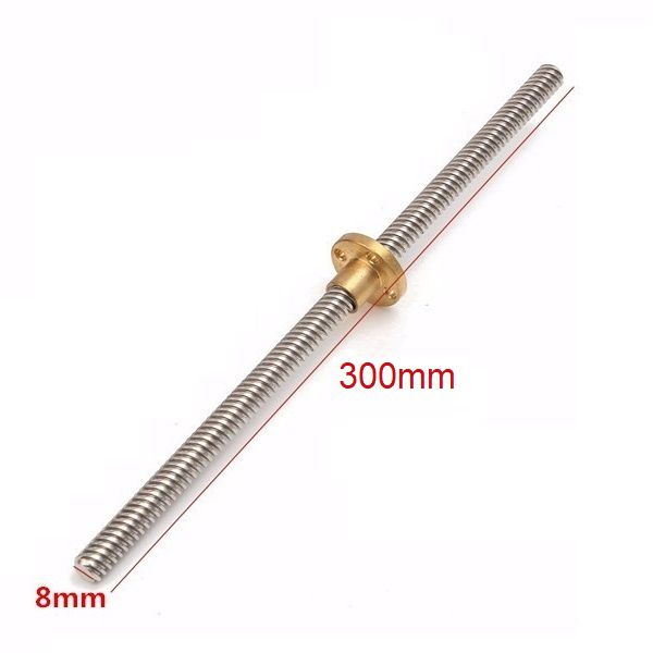 Fuso Trapezoidal Tr8 Passo 8mm - 300mm E Castanha - Loja da