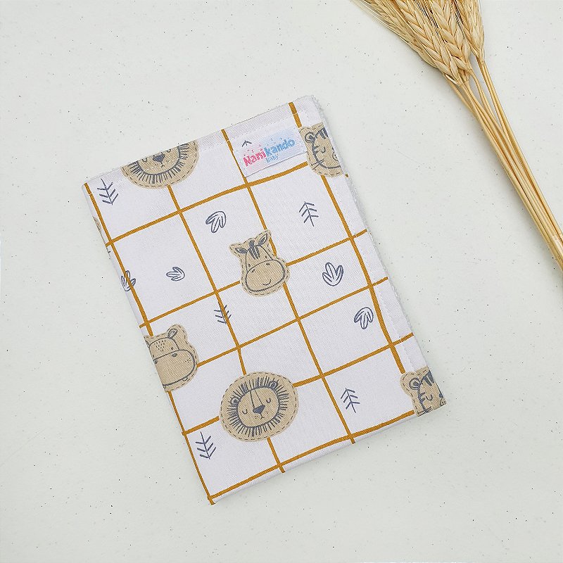 Burp Cloth - Safari Grid