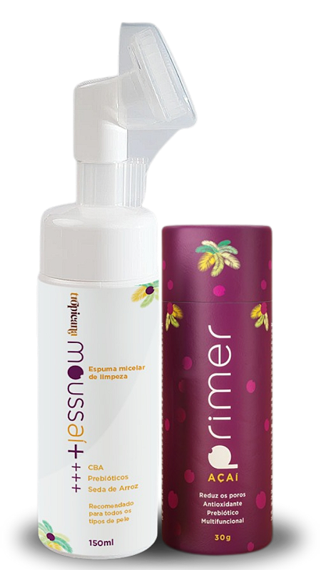 Kit Momento Açaí - Espuma micelar de limpeza facial + primer