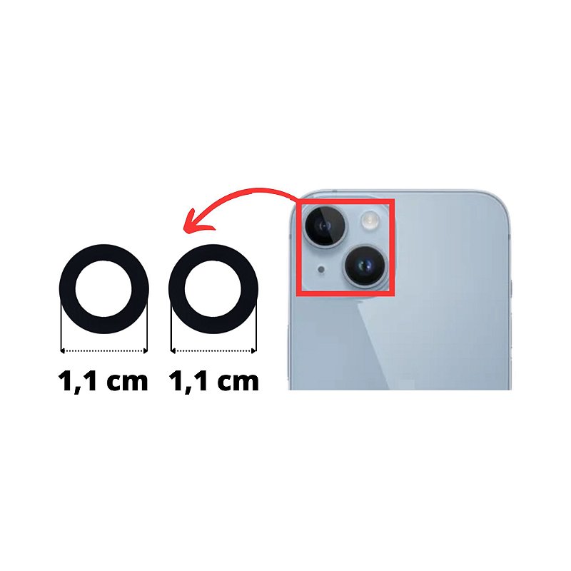 Lentille Caméra Pour IPhone 14 / IPhone 14 Plus - Objectif Additionnel, Neuf, Compatible Apple