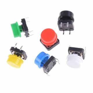 Chave Táctil com capa 12X12 - varias cores - A2 Robotics - Arduino