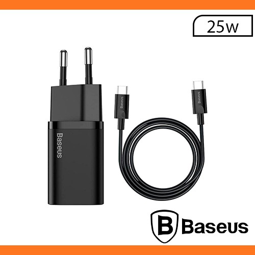 Marca Baseus Tipo de conector USB Dispositivos compatíveis Tablets Cor  Preto Tensão de entrada 100 Volts (CA) Total de portas USB 1 Um mini  carregador rápido de 25 W, carregador rápido Super