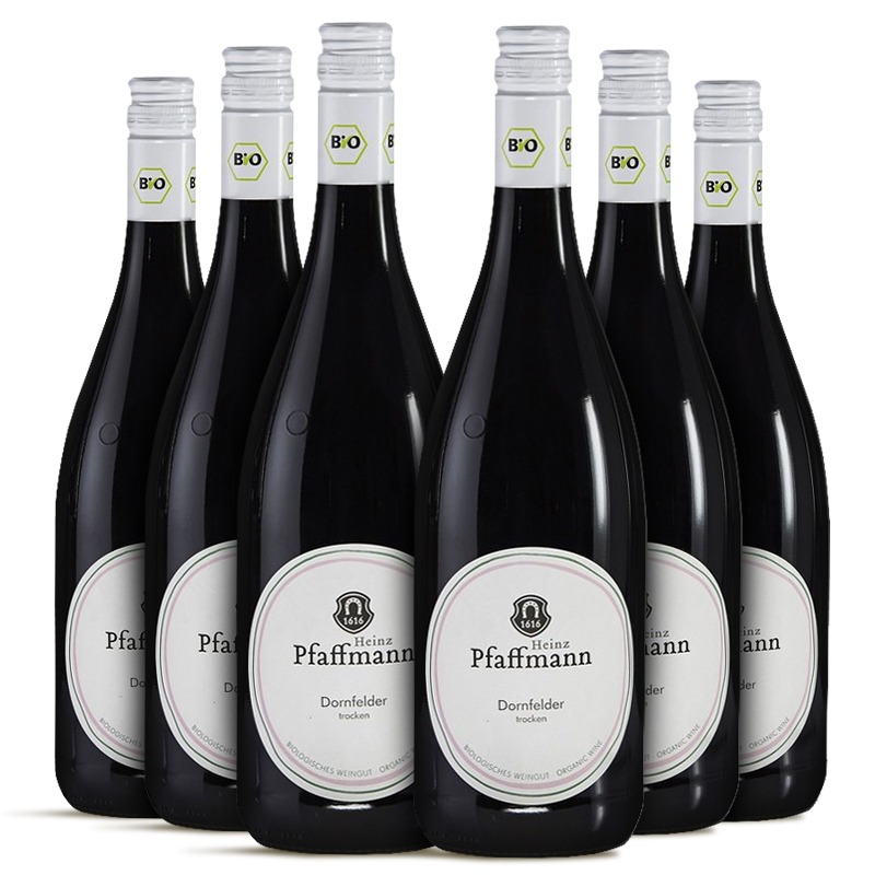 Kit com 6 garrafas Pfaffmann Dornfelder Seco 2019 Vinho