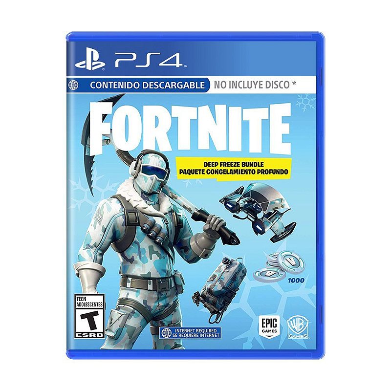Fortnite (Deep Freeze Bundle) (Mídia Digital) - PS4 - ShopB - 15 anos!