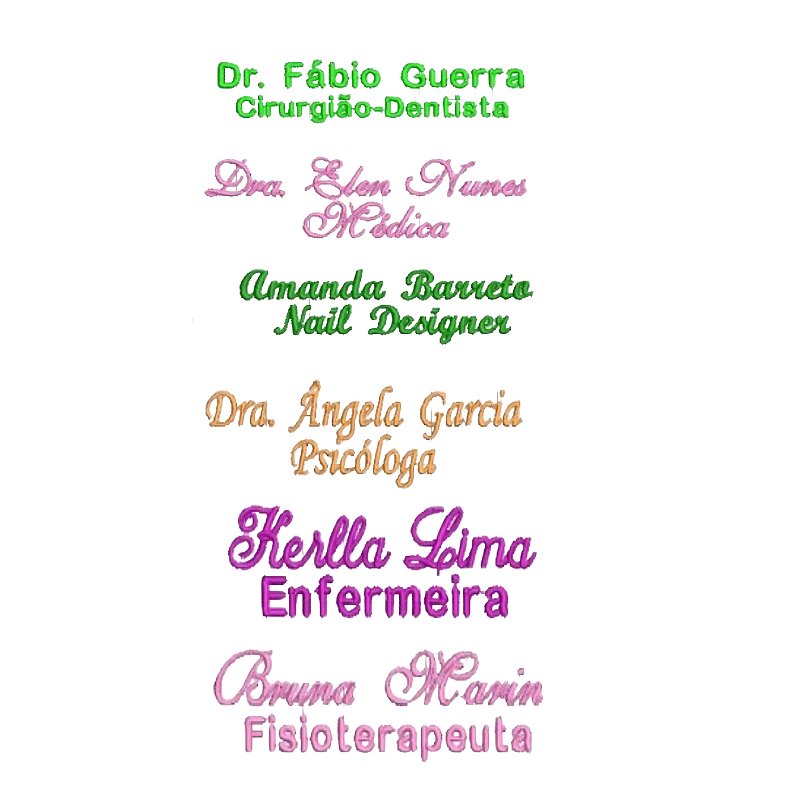 Bordado Nome e Profissão