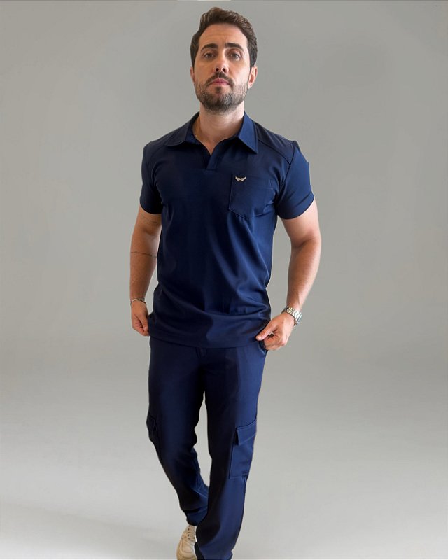 Scrub Polo Plus Size