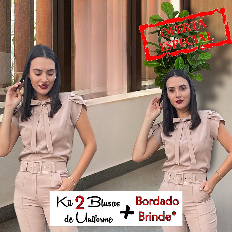 Kit 2 Blusas Uniforme