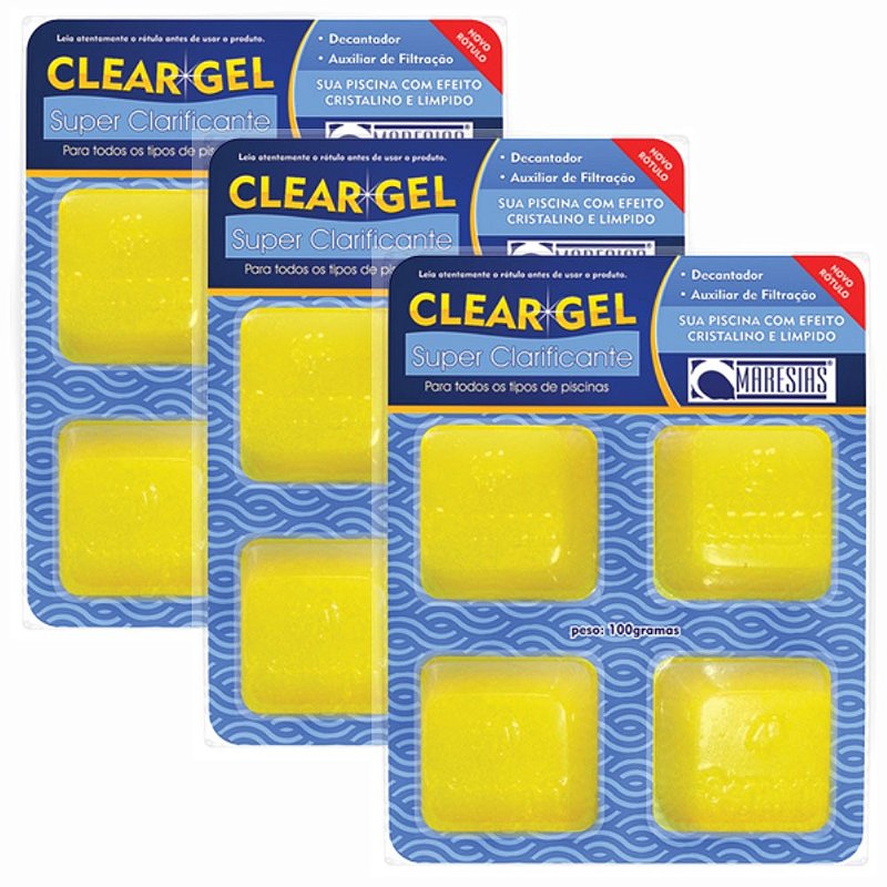 Clear Gel Super Clarificante 100G - Kit com 3 - PiscinaOnline.com.br