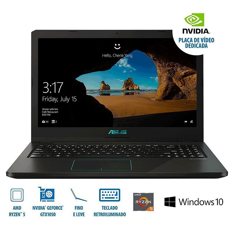 Notebook Gamer Asus AMD Ryzen 5 3500U, 8GB, 1TB, NVIDIA GTX1050