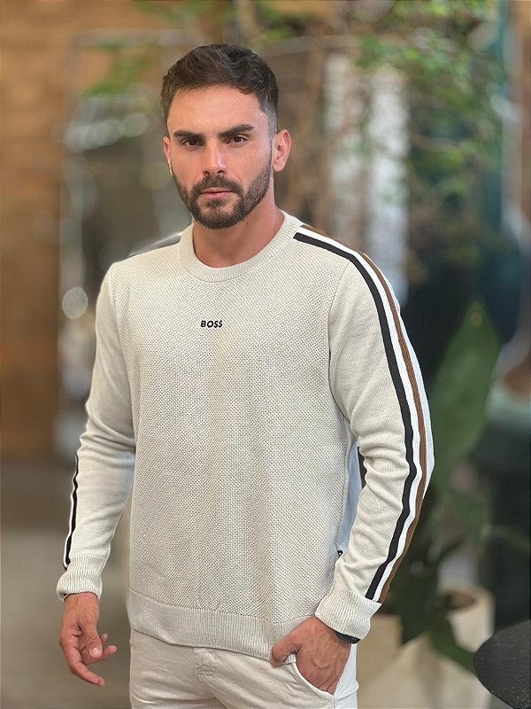 Suéter Hugo Boss Bagritte Creme Basic Mod Store