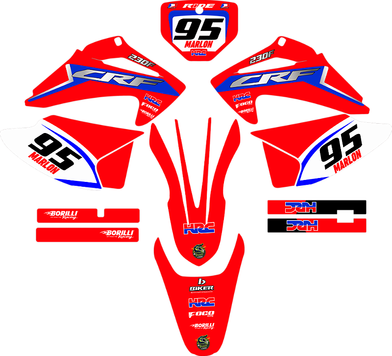 KIT ADESIVOS GRAFICOS CRF230 2007 Original MOTOCROSS
