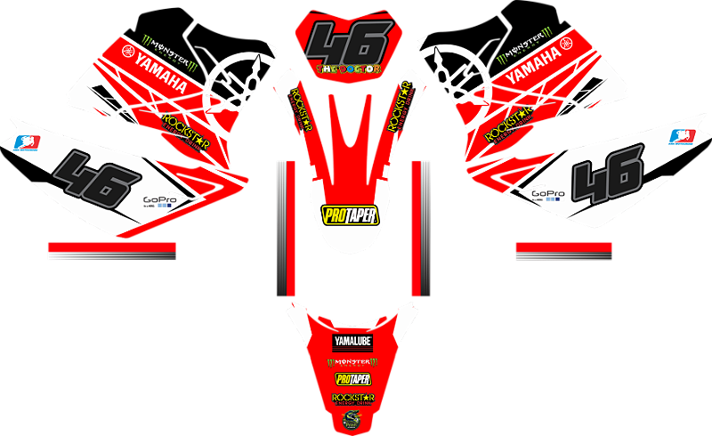 KIT ADESIVOS GRAFICOS YAMAHA XTZ 125  MOTOCROSS