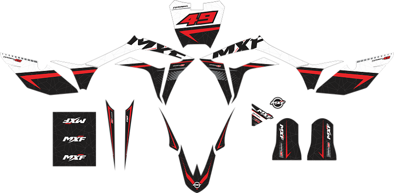 Kit Gráfico Adesivo Mxf 49cc Ferinha Extreme ORIGINAL