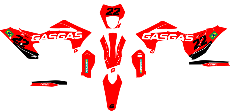 KIT ADESIVOS GRAFICOS GAS GAS 2021 - 2023 EC MC Enduro Todos