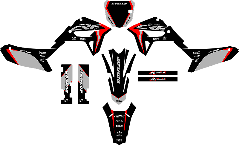 KIT ADESIVOS GRAFICOS CRF230F AMX F21 KEEP