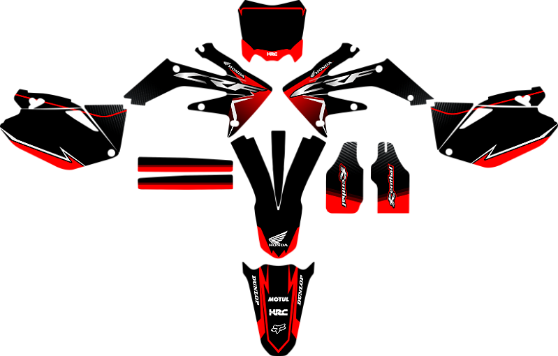 KIT ADESIVOS GRAFICOS CRF250 450 IMPORTADA TODAS MOSCA