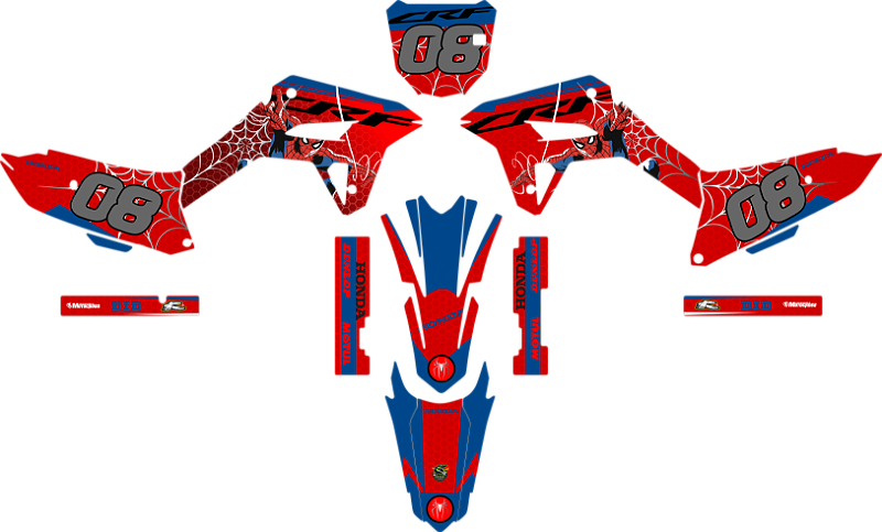 KIT ADESIVOS GRAFICOS CRF250F AMX F21 SPIDER
