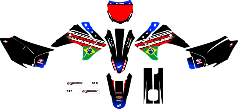 KIT ADESIVOS GRAFICOS CRF230 2015 BR EUA