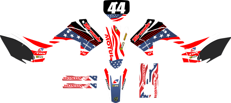 KIT ADESIVOS GRAFICOS CRF230 2015 EUA TORNADO
