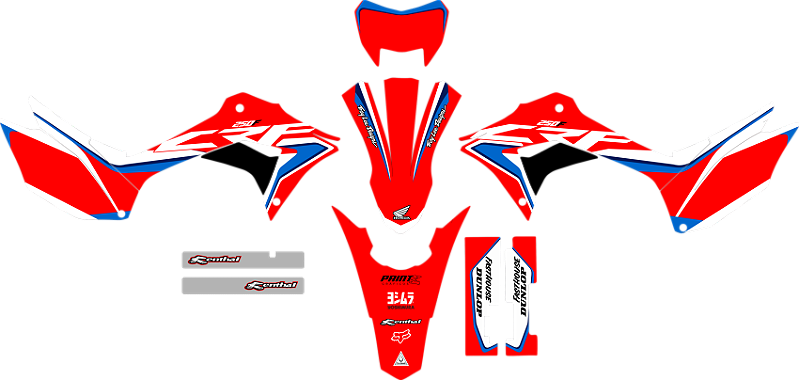 KIT ADESIVOS GRAFICOS CRF250f Original BLUE WHITE