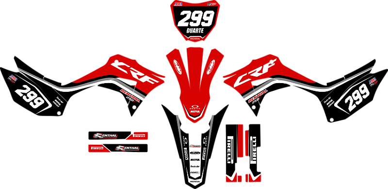 KIT ADESIVOS GRAFICOS CRF250f Original BRAVE