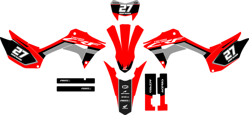 KIT ADESIVOS GRAFICOS CRF250f Original ROIA