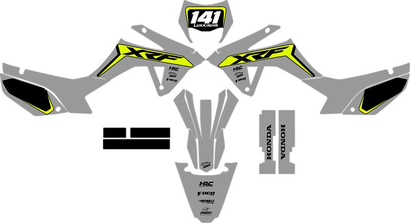 KIT ADESIVOS GRAFICOS HONDA TORNADO 250 ADVENTURE AMX Gray Neon