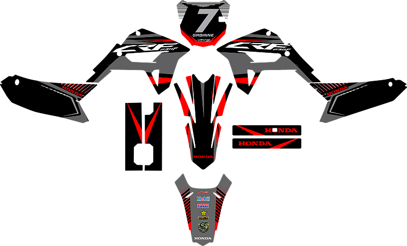 KIT ADESIVOS GRAFICOS CRF230F AMX F21 POLICE