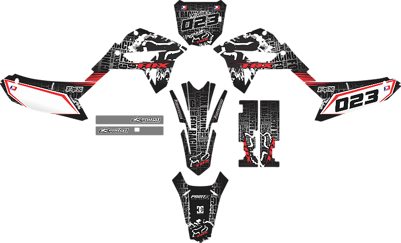 KIT ADESIVOS GRAFICOS CRF230F AMX F21 FOX