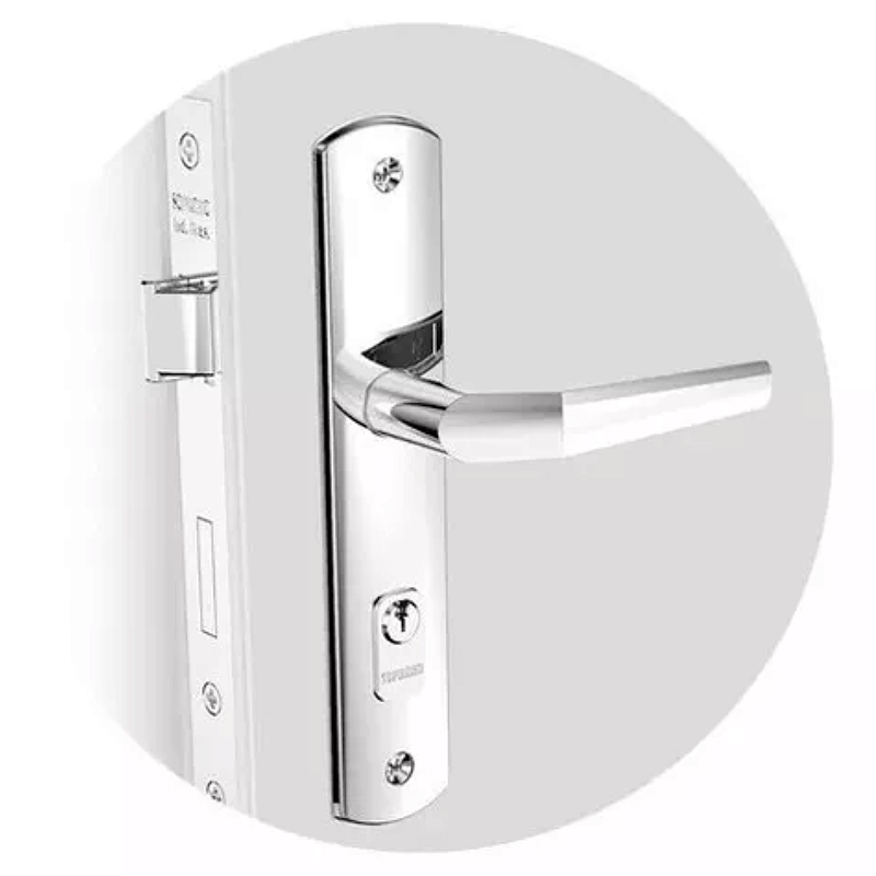 FECHADURA SOPRANO 711 POPLINE, EXTERNA ESPELHO CROMADA - MEGAFER
